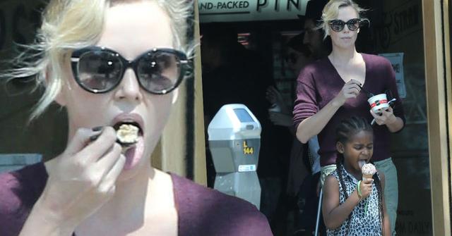 Charlize Theron Son Get Ice Cream Pics