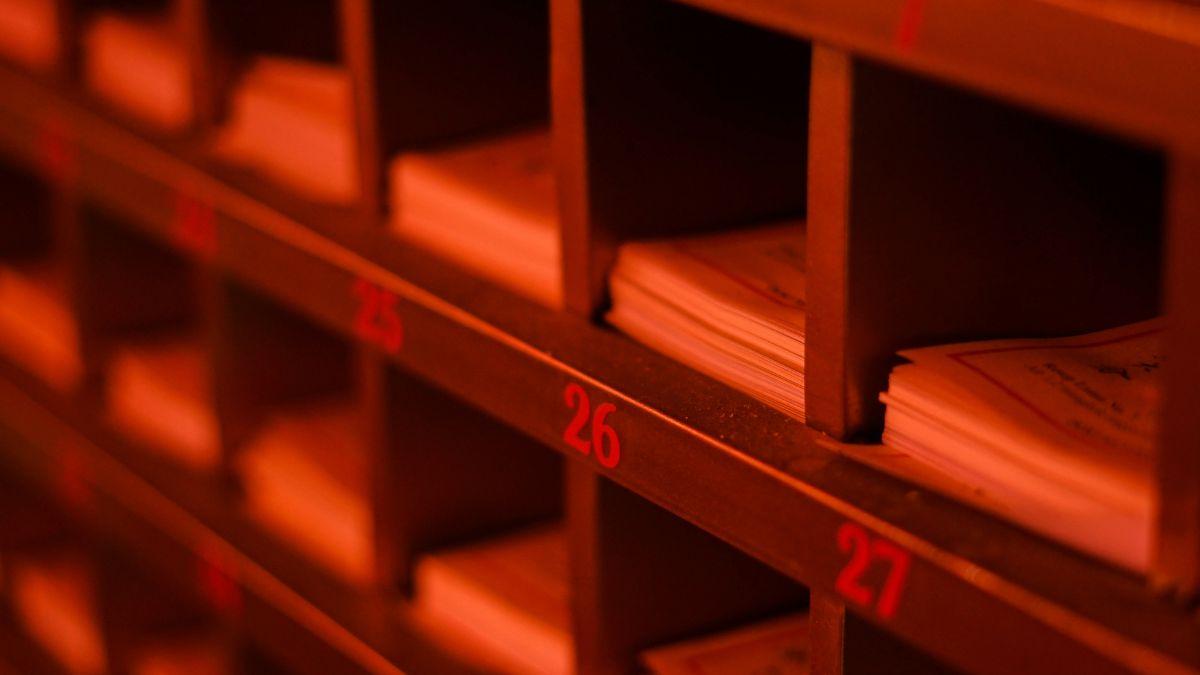 Photo of mail sorter