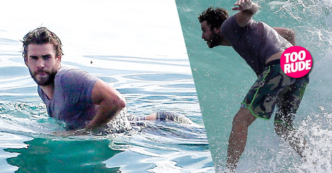 //liam hemsworth naked butt while surfing beach photos pp