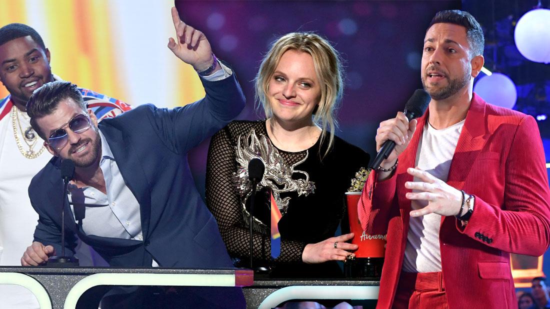 Elisabeth Moss Johnny Bananas Zachary Levi 5 Most Shocking Moments From The MTV Movie And TV Awards