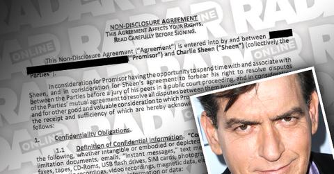 Charlie Sheen HIV Positive NDA Confidentiality Agreement Example