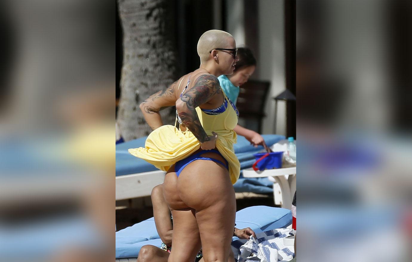 Amber Rose Bares Booty In Thong Bikini, Fuels Butt Implant Rumors