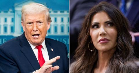 Composite photo of Donald Trump and Kristi Noem