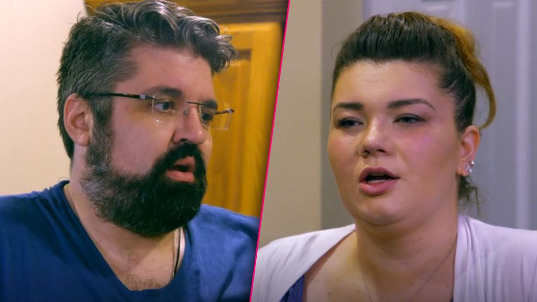 Andrew Glennon Closeup Looking Guilty and Amber Portwood Closeup Looking Angry