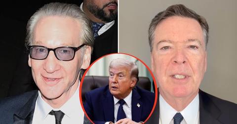 split image of Bill Maher / James Comey / Donald Trump