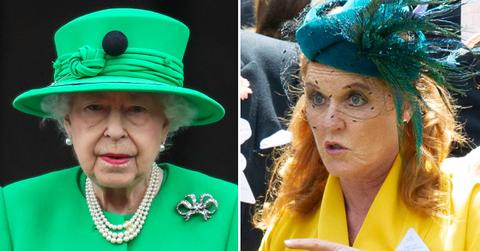 Split photos of Queen Elizabeth and Sarah Ferguson