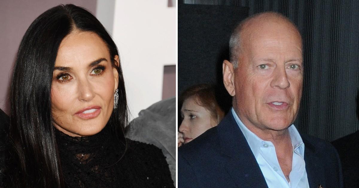 Split photo of Demi Moore, Bruce Willis