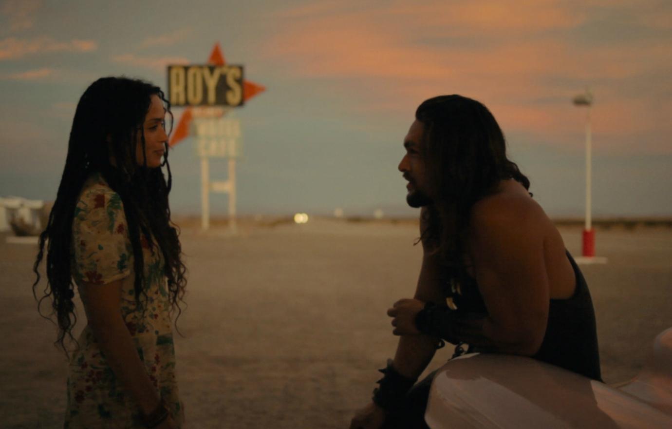 Lisa Bonet and Jason Momoa starred in a scene from their first collaboration together, the revenge thriller, Road to Paloma.