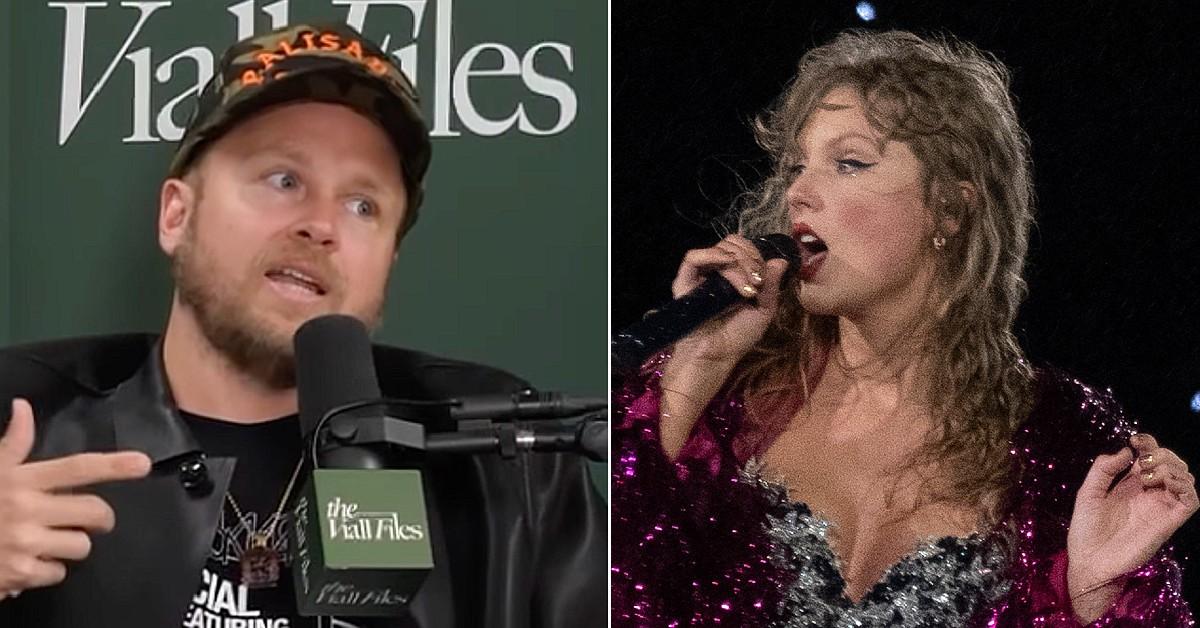 Split photo of Spencer Pratt, Taylor Swift