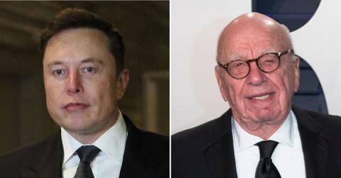 Elon Musk Cozies Up To Rupert Murdoch & Daughter Elisabeth At Super Bowl
