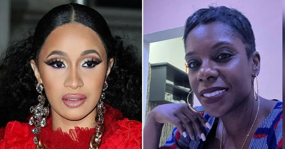 cardi b blogger split