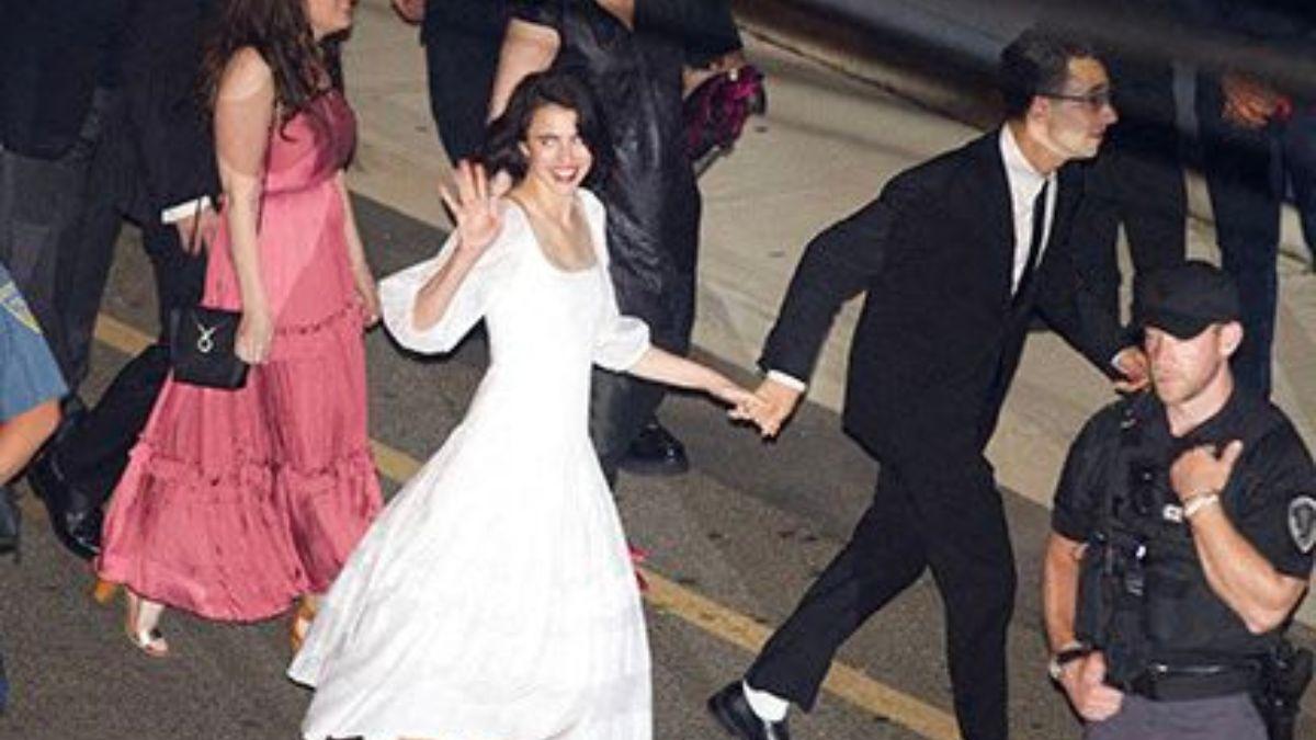Photo of Margaret Qualley and Jack Antonoff