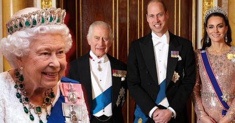 Photo of Queen Elizabeth II. King Charles, Prince William and Princess Kate