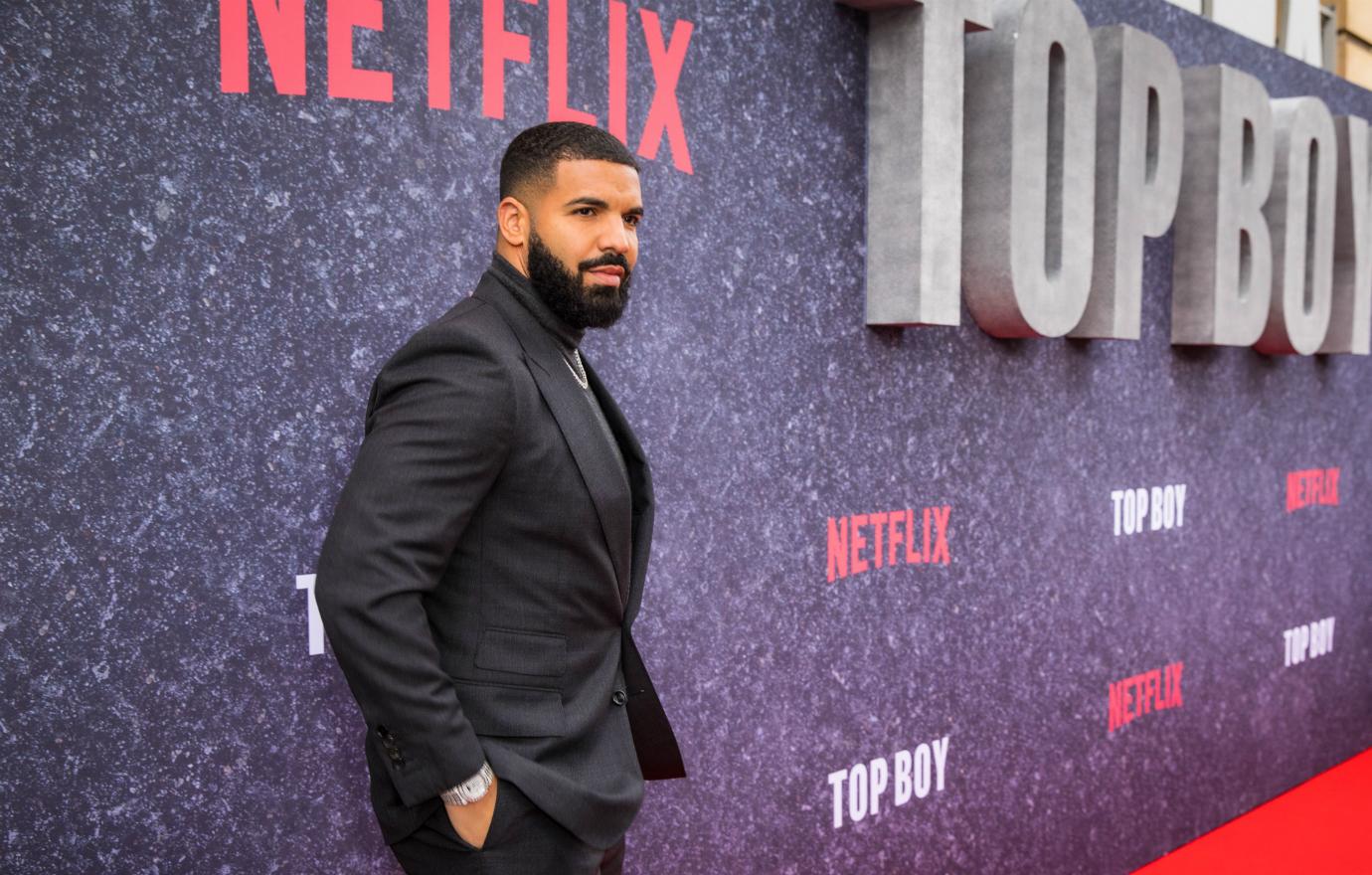 Drake at the Netflix premiere of Top Boy