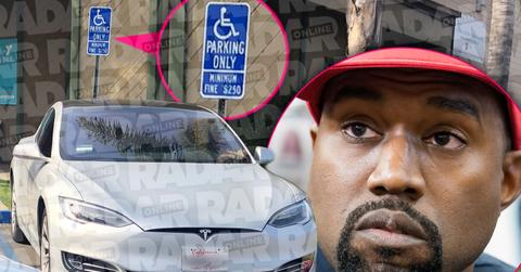 Kanye West Parks Tesla In Handicapped Spot