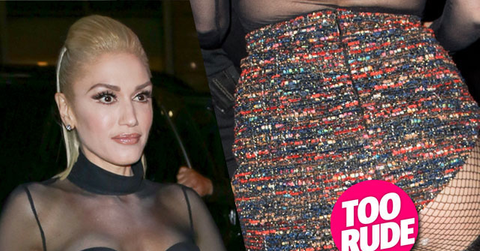 //gwen stefani butt wardrobe malfunction flash fishnet