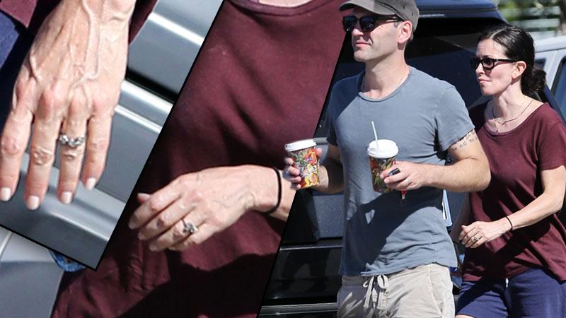 Johnny McDaid & Courteney Cox Engaged -- Engagement Ring Hiking