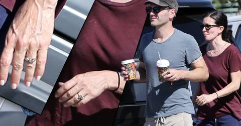 Johnny McDaid & Courteney Cox Engaged -- Engagement Ring Hiking