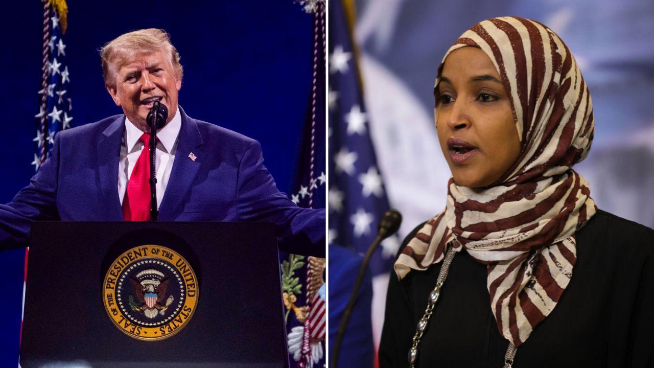 Picture of Donald Trump and Ilhan Omar