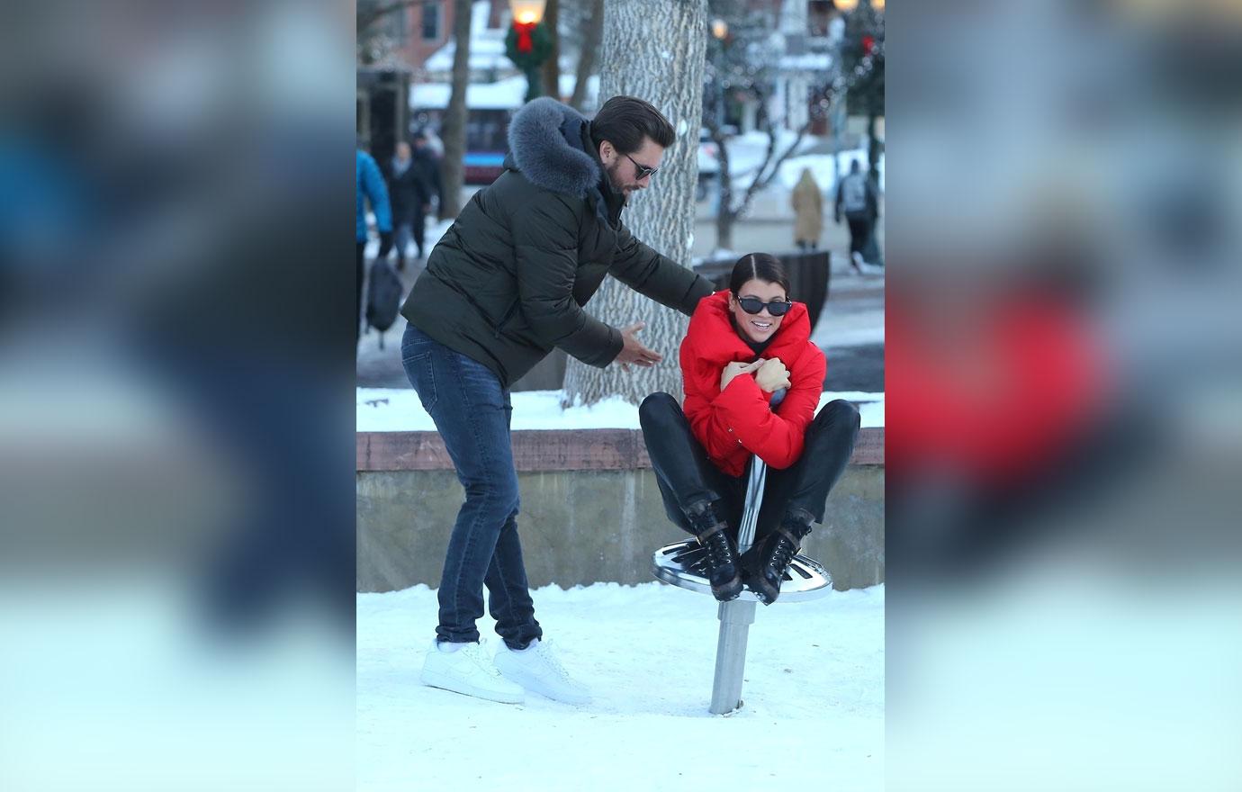 Scott Disick And Sofia Richie In Aspen Colorado