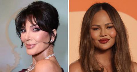 Split photo of Kris Jenner, Chrissy Teigen