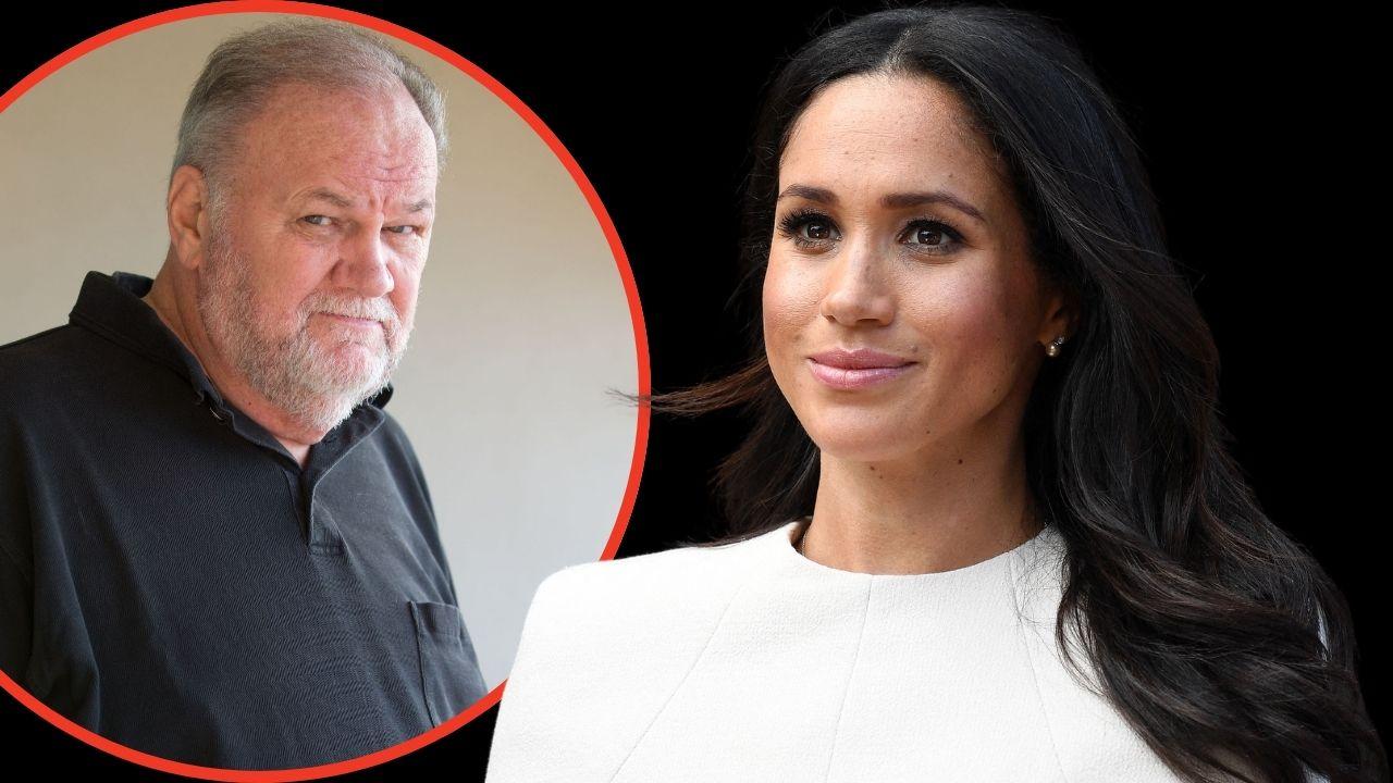 Split photos of Thomas Markle Sr. and Meghan Markle