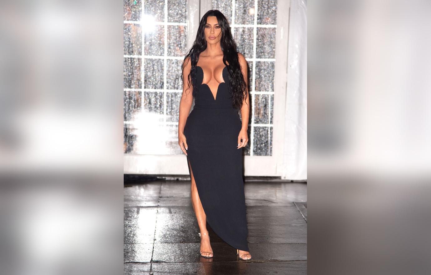 kim kardashian boobs massive cleavage sexy amid marriage crisis