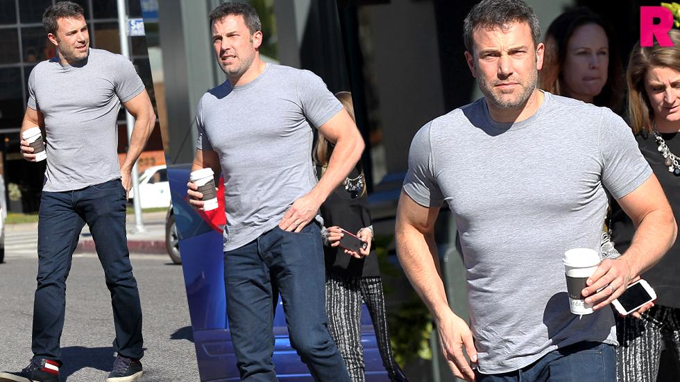 Hunky Actor Ben Affleck Sports Rippling Batman-Ready Muscles While Out In  Brentwood, California
