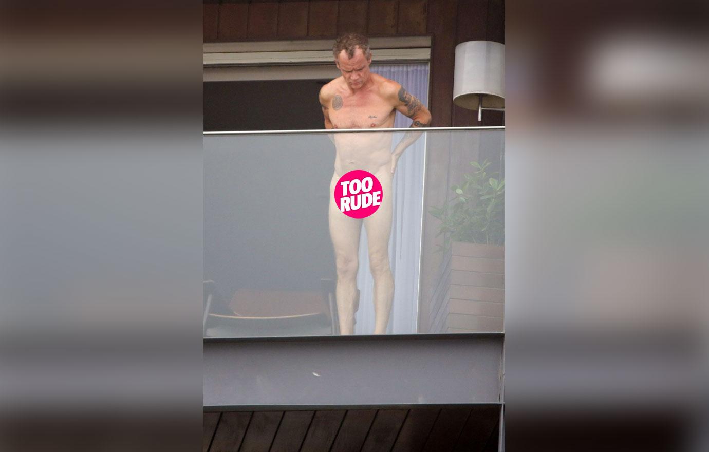 Red Hot Chili Peppers Flea Nude Balcony Rio De Janeiro