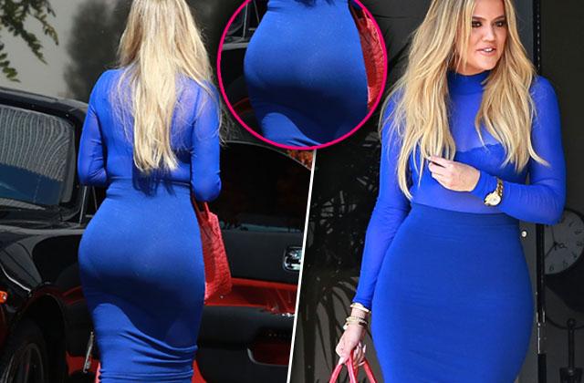 Visible Panty Line Khloe Kardashian Suffers Wardrobe Malfunction In Sheer Dress
