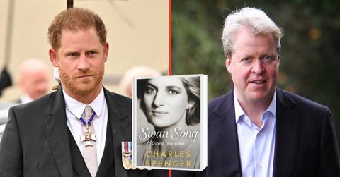 Split photos of Earl Spencer, Prince Harry and 'Swan Song: Diana, My Sister'