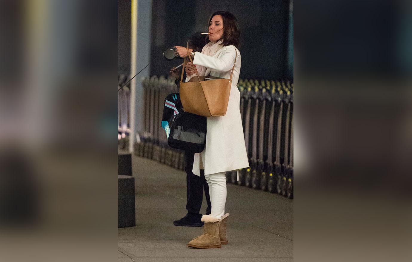 Luann De Lesseps Smokes Cigarette Flight NYC