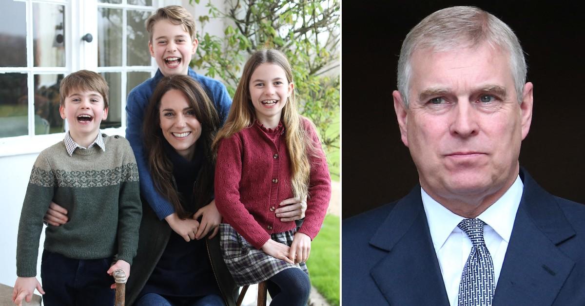 Photo of Kate Middleton, Prince Louis, Prince George, Princess Charlotte, Prince Andrew