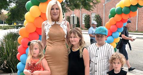 Tori Spelling Pregnant Baby Five Kids Halloween DIY Costumes Money Problems