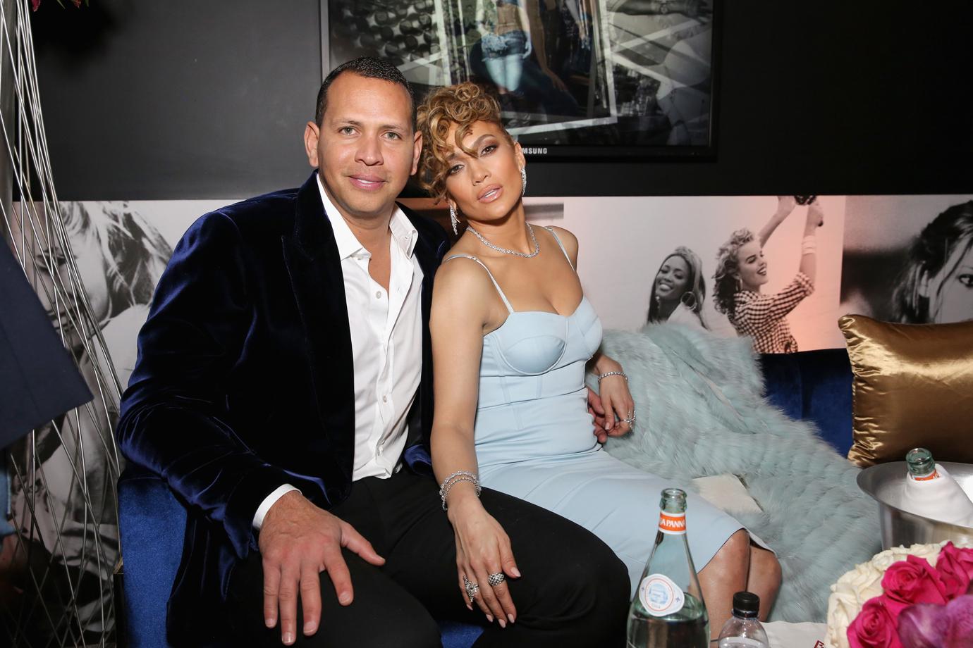 Alex Rodriguez and Jennifer Lopez at the Guess Spring 2018 Campaign Reveal starring Jennifer Lopez on January 31, 2018 in Los Angeles, California.