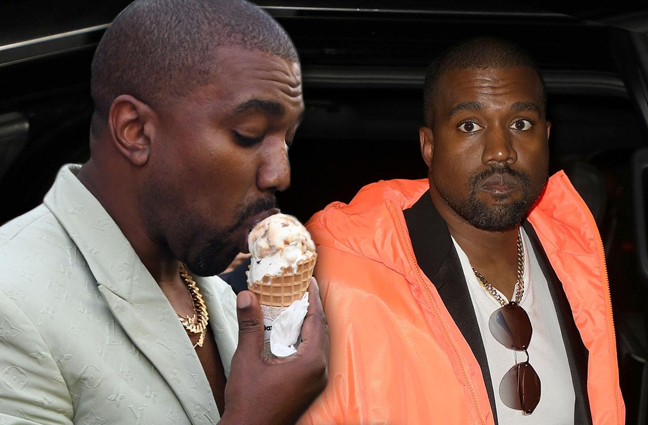 Kim Kardashian, Kanye West Show PDA on Ice Cream Date