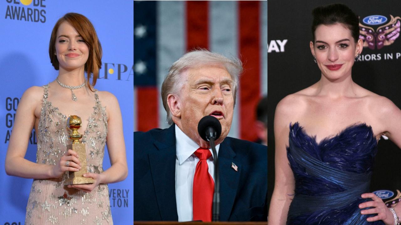 Emma Stone, Donald Trump, and Anne Hathaway