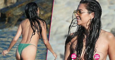 //shay mitchell goes topless bikini bottom pics hero