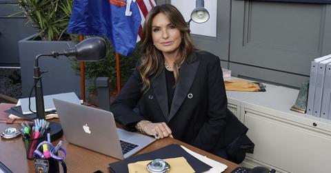 Mariska Hargitay on the set of 'SVU'