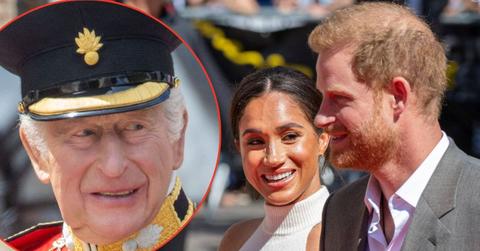 picture of King Charles, Meghan Markle and Prince Harry