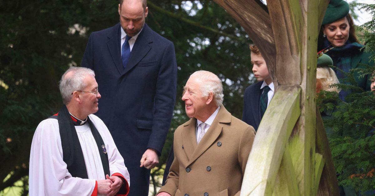 Photo of King Charles. Prince William and Prince George