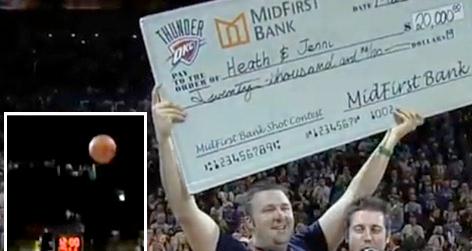 //okc thunder fan swishes k court shot
