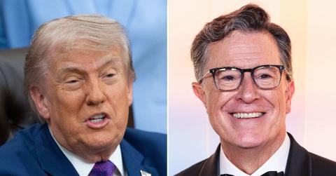 picture of Donald Trump and Stephen Colbert