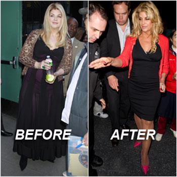 kirstie alley weight through the years