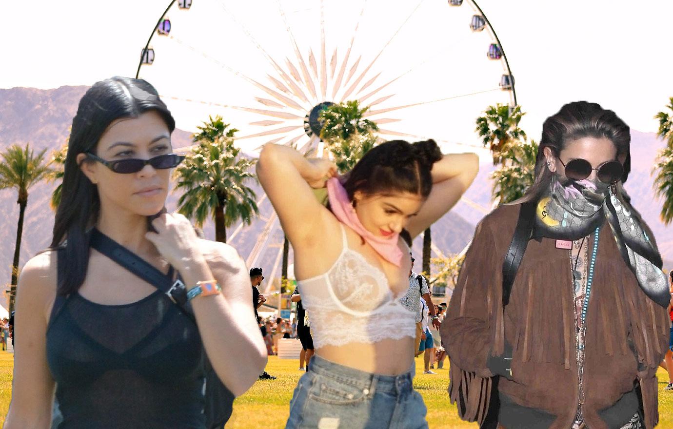 Stars Parade Fashions At Coachella