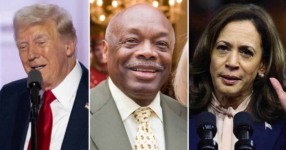 Composite photo of Donald Trump, Willie Brown and Kamala Harris.