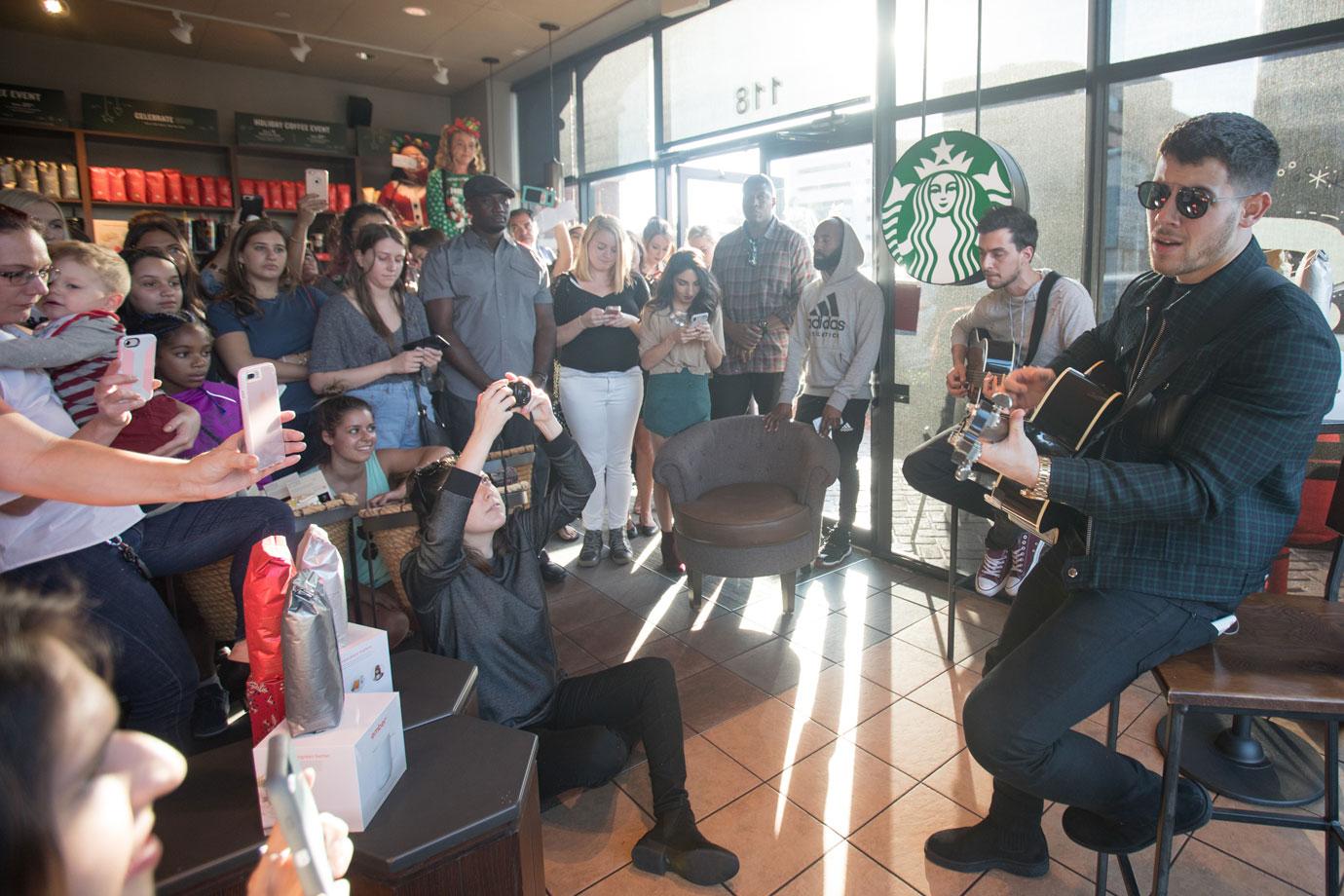 //Nick Jonas Starbucks Project Give Good