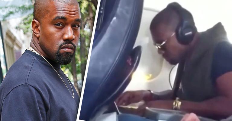 Too Cool For Safety Instructions! Kanye West Acts Weird On Plane ...