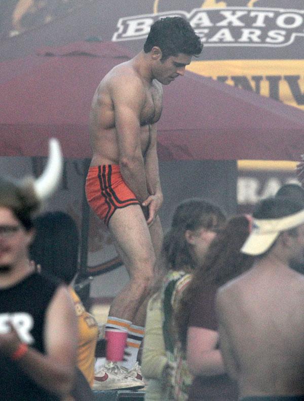 Zac Efron Shirtless With Hands Down Pants