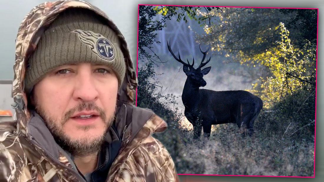 Luke Bryan On His Farm Inset Red Deer Stag